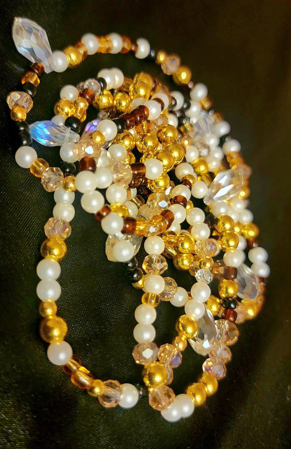 Waist Beads – Pearl, Gold, Crystal, Brown, Black