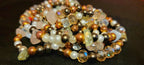 Waist Beads – Brown Crystal, Gold, Pearl