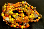 Waist Beads & Anklet Orange Yellow Tiger Eye Mookaite Jasper Hand Beaded