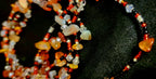Waist Beads – Red, White, Amethyst, Carnelian Hand-beaded