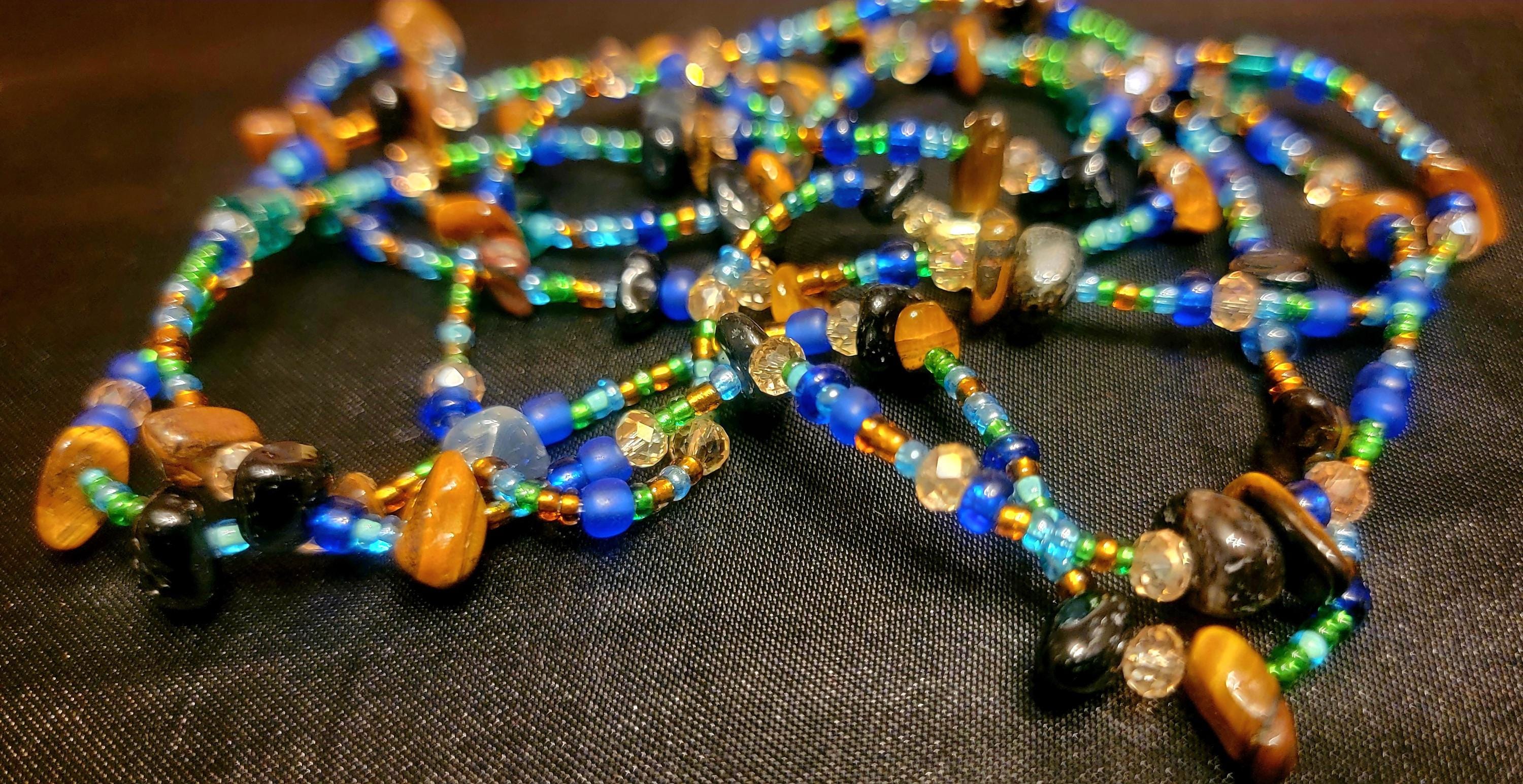 Waist Beads – Earth Inspired Elastic Clasp Jewelry (Up to 60 inches)