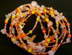 Waist Beads – Orange, Yellow, Pink, Red, Rose & Cherry Quartz Jewelry