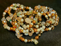 Waist Beads – Brown Crystal, Gold, Pearl