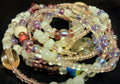 Waist Beads – White, Clear, Iridescent Lilac Hand-beaded