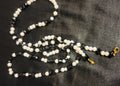 Waist Beads - Black Crystal & Pearl