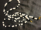 Waist Beads - Black Crystal & Pearl