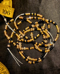 Waist Beads  - Gold Black & Crystal