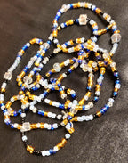 Waist Beads - Icy White, Blue, Gold, Crystal, & Black