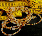Waist Beads- Gold & Brown Crystals