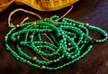 Green & Crystal Tie On