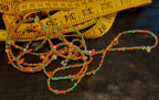 Waist Beads - Orange X Green Carnelian & Prehnite Hand Beaded