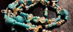 Waist Beads- Turquoise & Multi-Colored Crystals