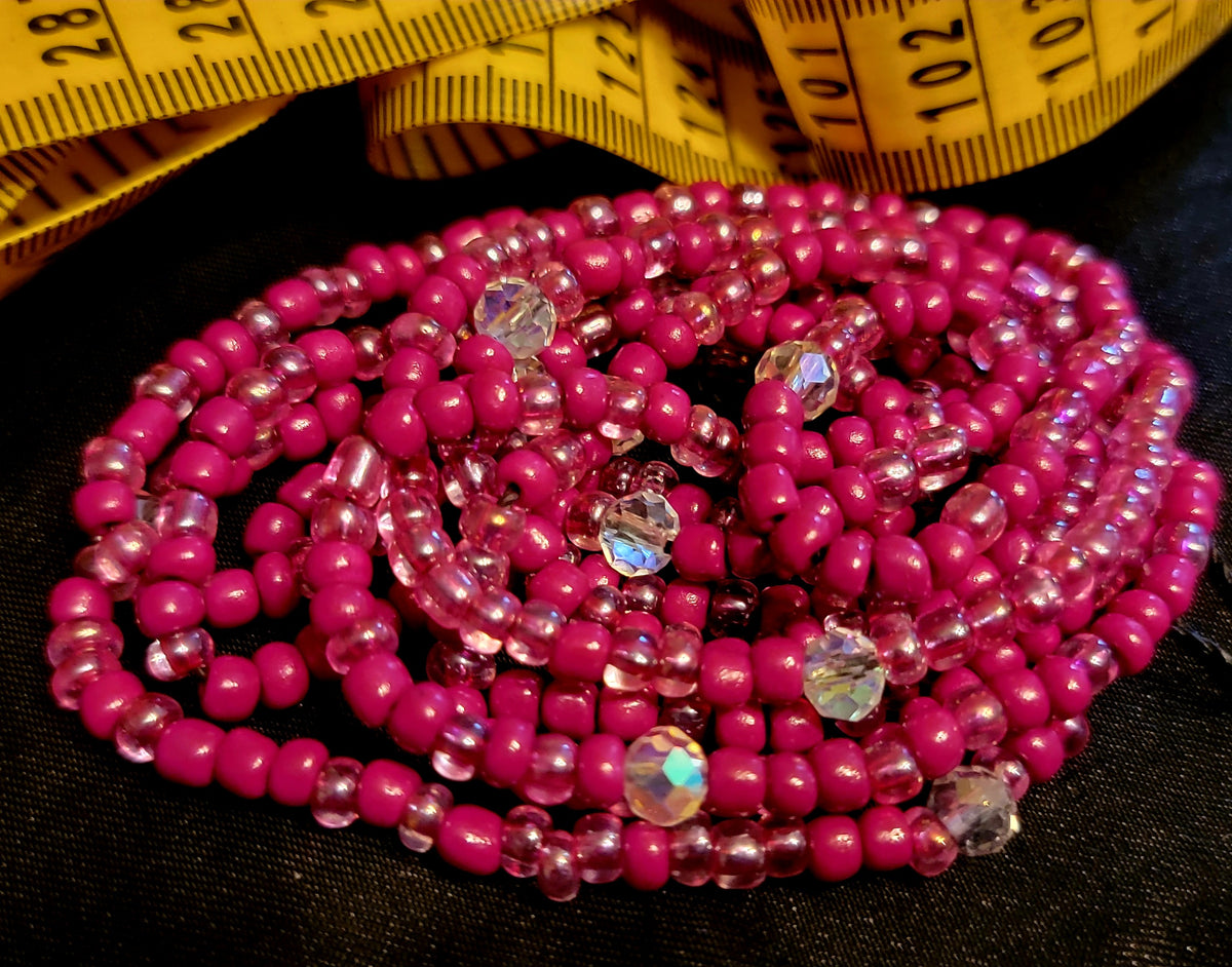 Pink & Crystal Tie On