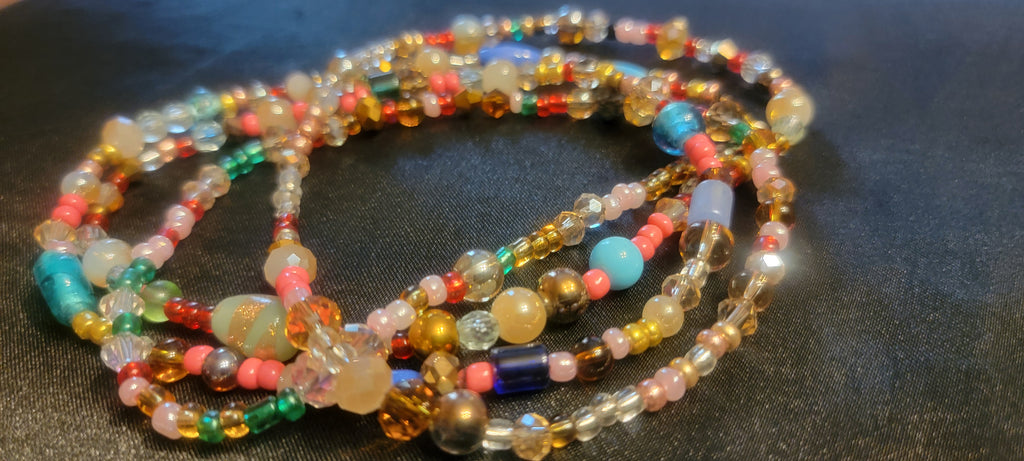 Waist Beads - Multi-Colored Bubblegum