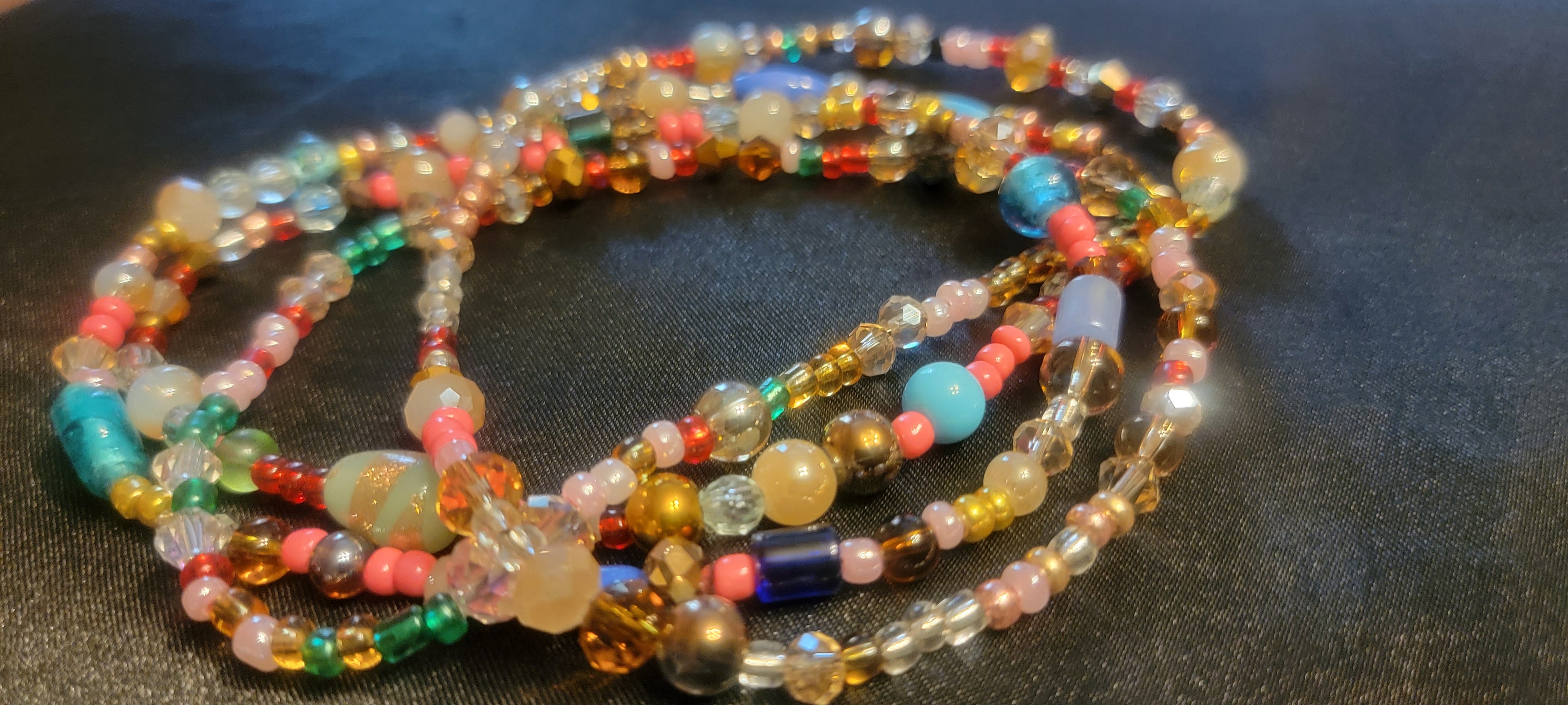 Waist Beads - Multi-Colored Bubblegum