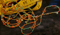 Waist Beads - Orange X Green Carnelian & Prehnite Hand Beaded