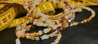 Waist Beads- Gold & Brown Crystals