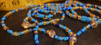 Waist Beads- Gold, Crystal, & Blue