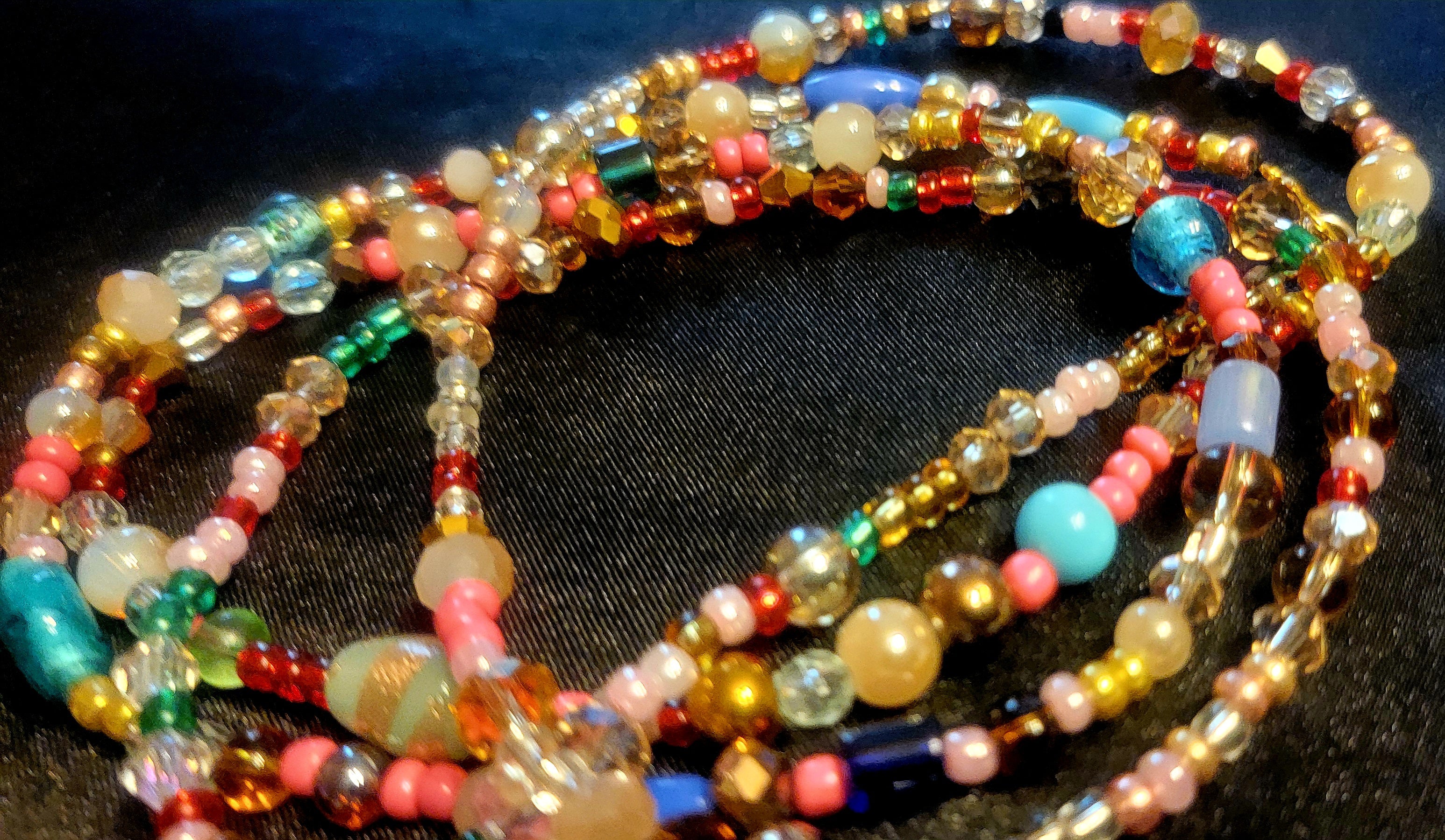 Waist Beads - Multi-Colored Bubblegum