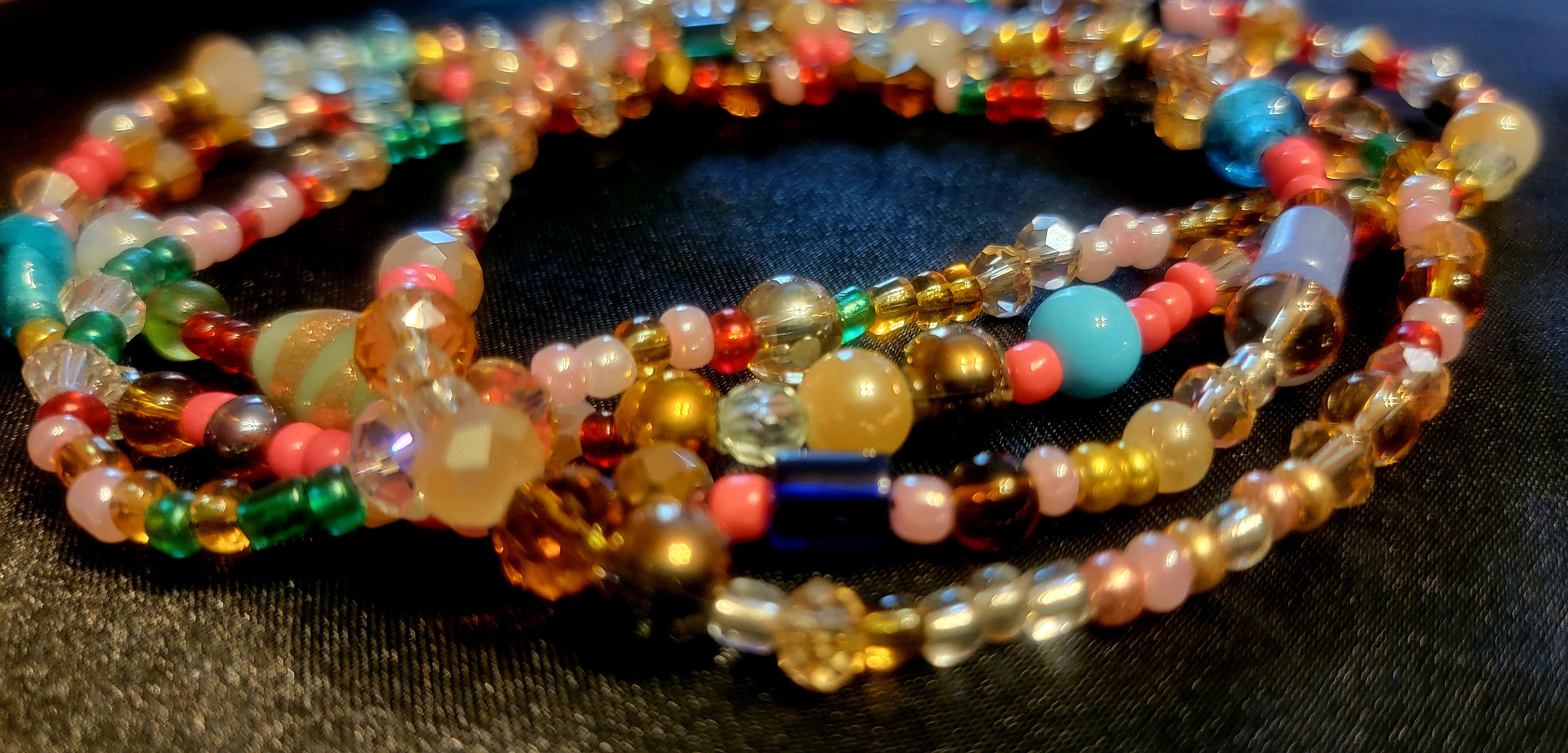 Waist Beads - Multi-Colored Bubblegum