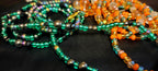 Waist Beads - Orange and Green Duo