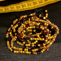 Brown, Gold, & Crystal Tie On Waist Beads