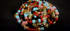 Waist Beads – Pink Blue Clear Red Brown Tiger Eye Hand Beaded