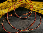 Waist Beads - The Chrissy Hand-made Red Pink Rose Quartz