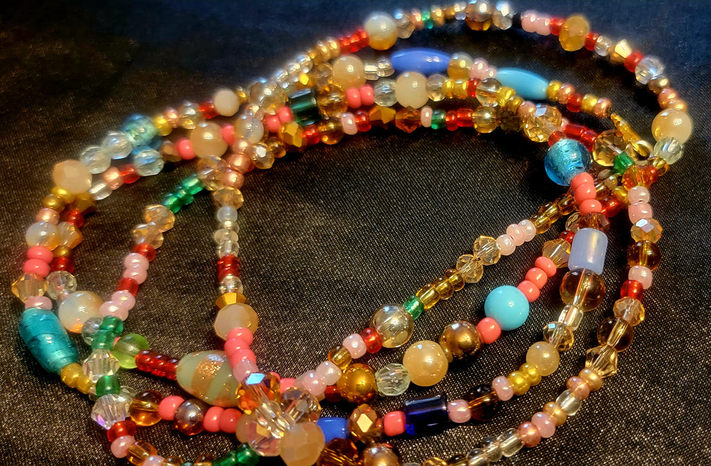 Waist Beads - Multi-Colored Bubblegum