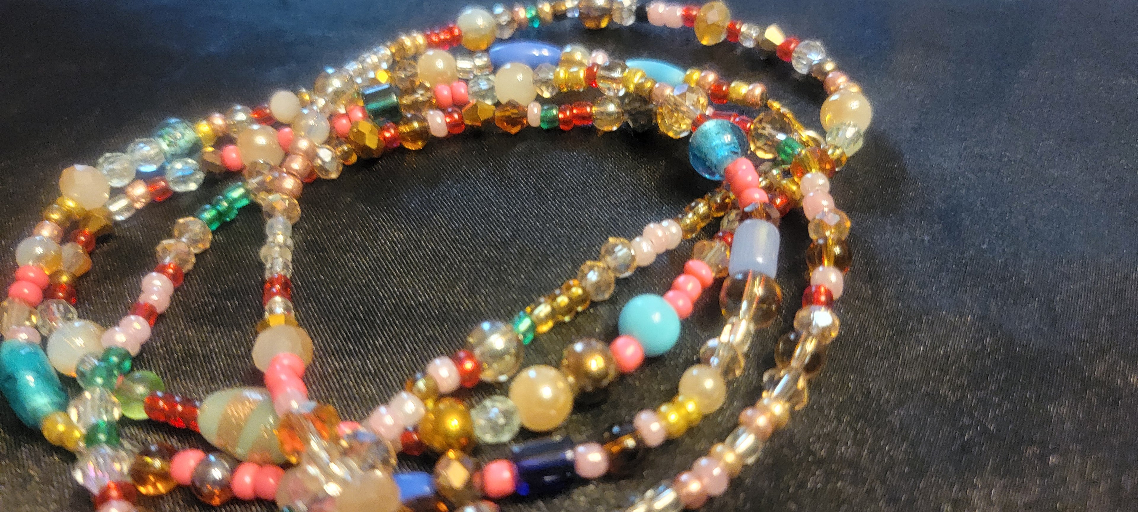 Waist Beads - Multi-Colored Bubblegum