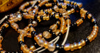 Waist Beads  - Gold Black & Crystal