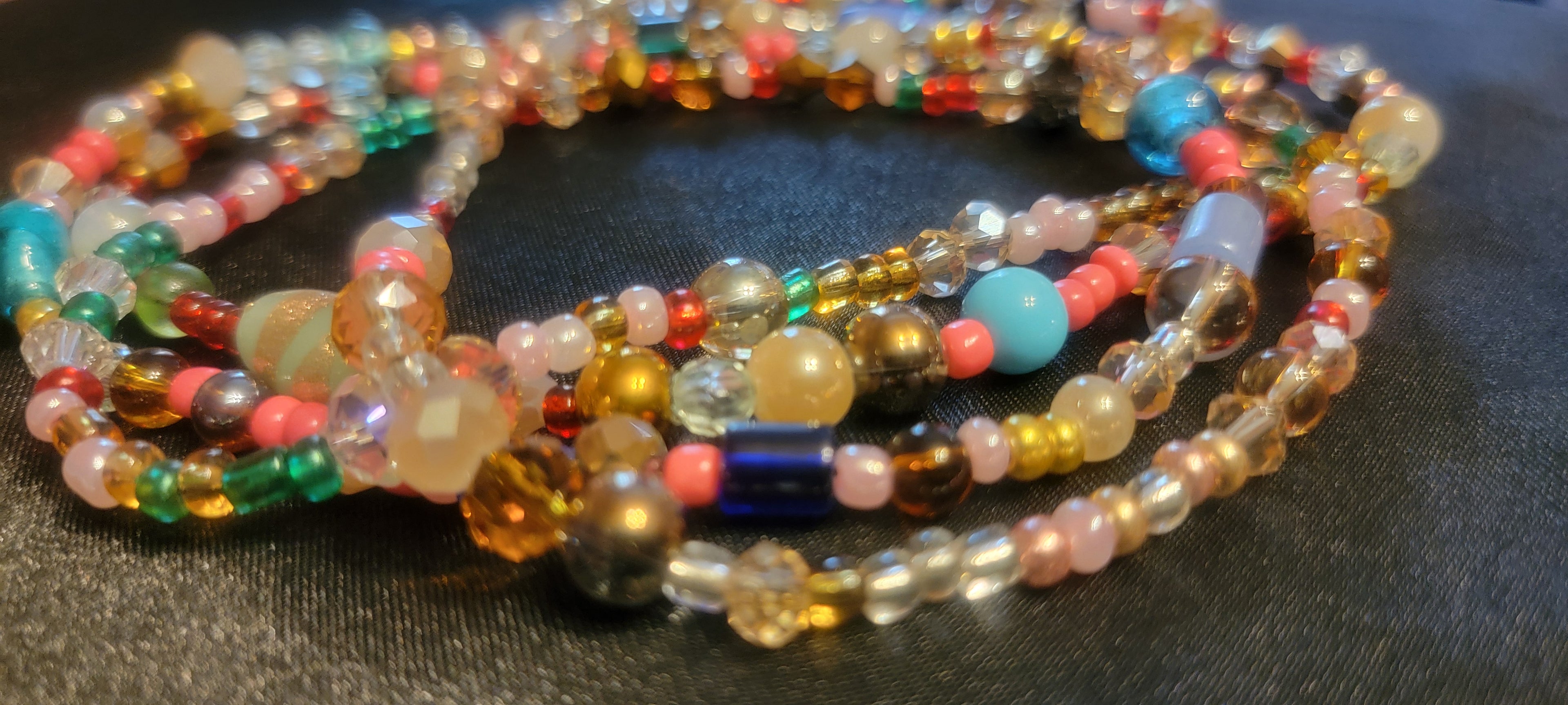 Waist Beads - Multi-Colored Bubblegum