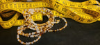 Waist Beads- Gold & Brown Crystals